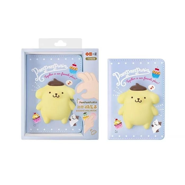 

READY Buku Diary Squishy Book Kawai Notebook Sanrio Agenda Kuromi Cinnamo Paper Stationery - Pompurin