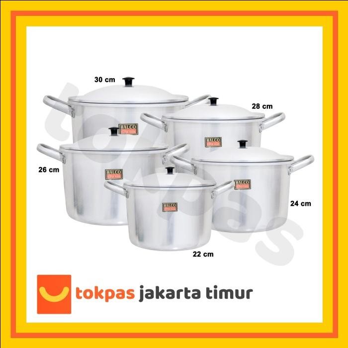 Panci Tinggi TL Serbaguna Aluminium Halco Super Ware A 209 - 22 cm