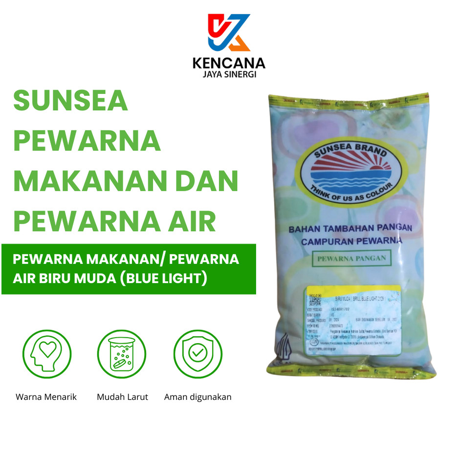 

SUNSEA Brand Pewarna Makanan/Pewarna Air Biru Muda (Brill Blue Light) 1kg