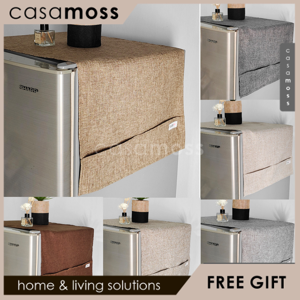 TUTUP KULKAS DENIM POLOS  /TUTUP KULKAS KAIN AESTHETIC / COVER KULKAS MINIMALIS  / TAPLAK KULKAS  / 