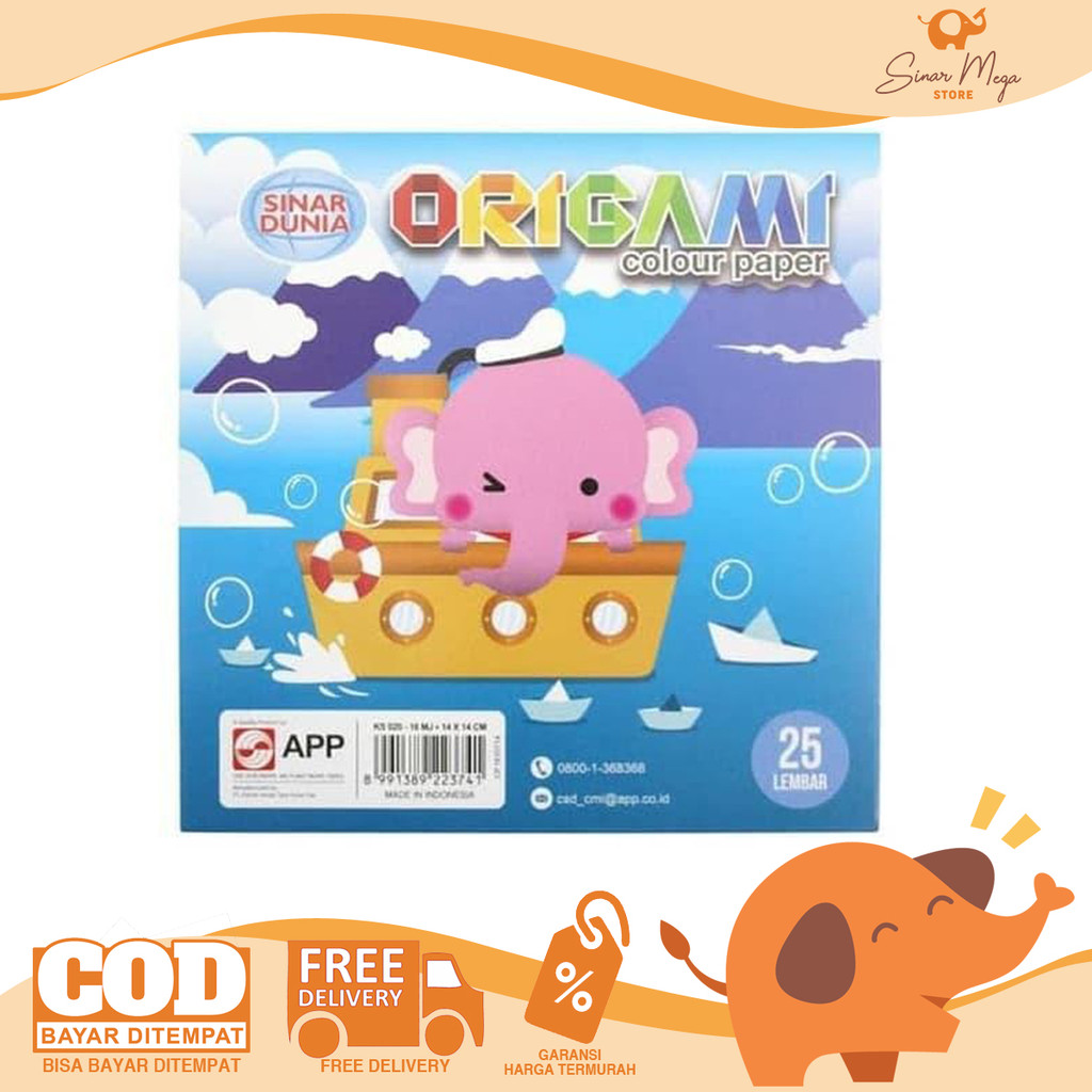 

SIDU Origami Polos Glossy 16x16 cm Isi 25 Lembar - Kertas Warna Lipat Murah