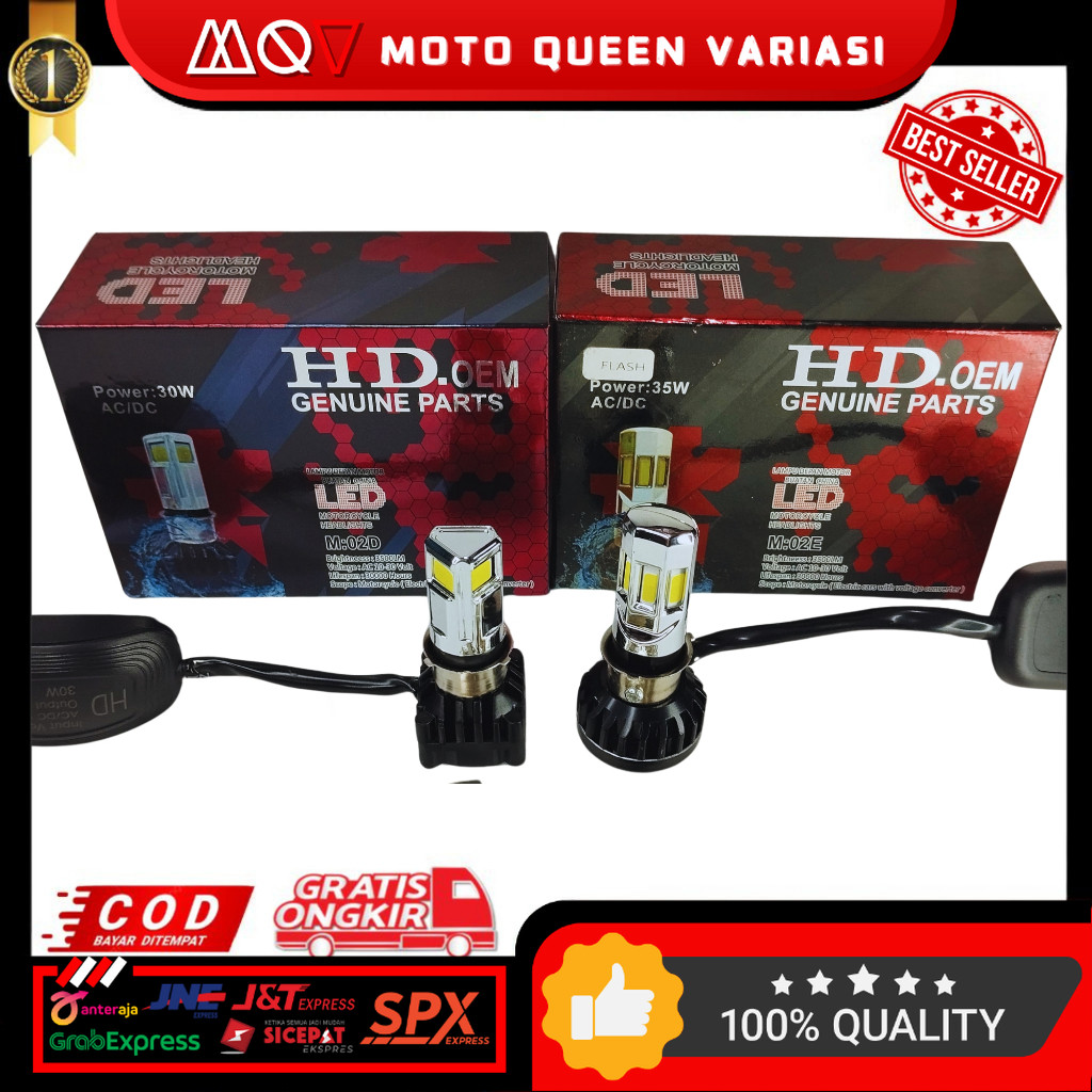 PROMO LAMPU DEPAN LED DEPAN 6 SISI 3 SISI HD 35 WATT KIPAS H4 DAN H6 AC DC MOTOR MOBIL ORIGINA UNIVE