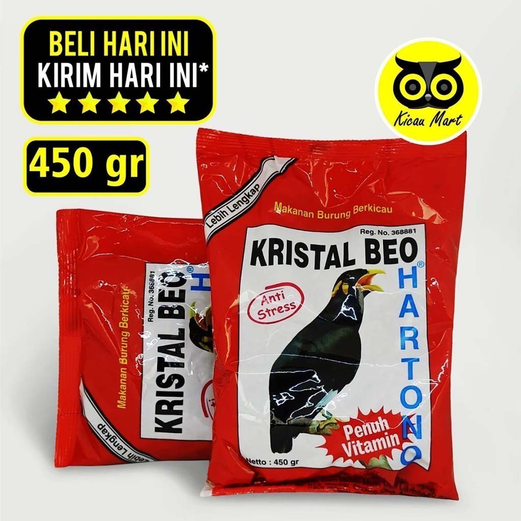KICAU MART PAKAN BEO KRISTAL BEO HARTONO VOER PUR PAKAN KHUSUS BURUNG BEO VOOR MAKANAN HARIAN BURUNG