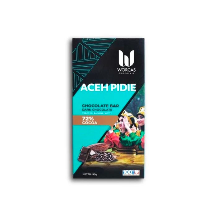 

Worcas chocolate aceh pidie chocolate bar dark chocolate 72% cocoa 90gr
