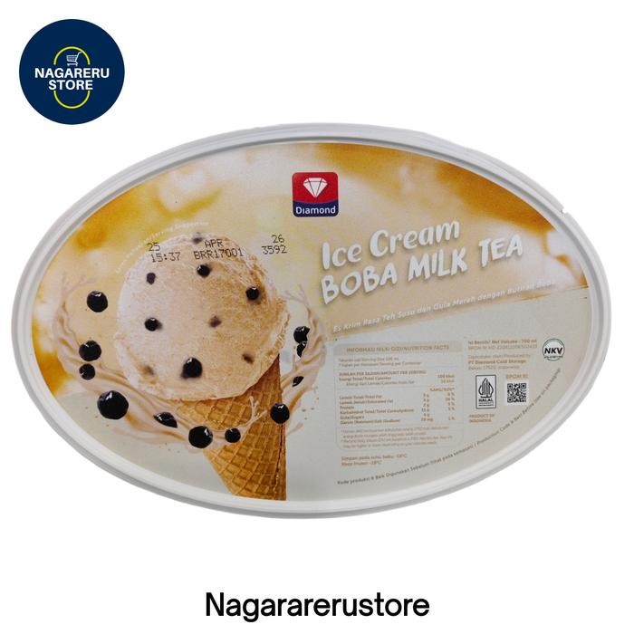 

Diamond ice cream boba milk tea 700 ml