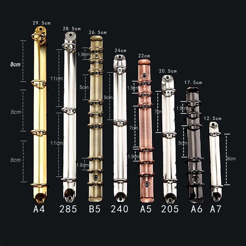 

A4 A5 B5 A6 Metal Ring Binder Clips Notebook Loose-leaf Binding Strip Binding Clips Office School Supplies Diameter 2cm