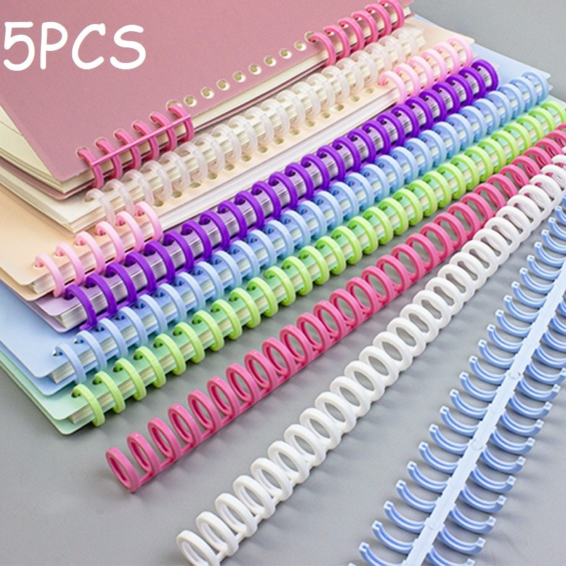 

5PCS 30 Hole Loose Leaf Binder Spiral Ring Book Binder Binding Spiral Ring Binder ZDHC03
