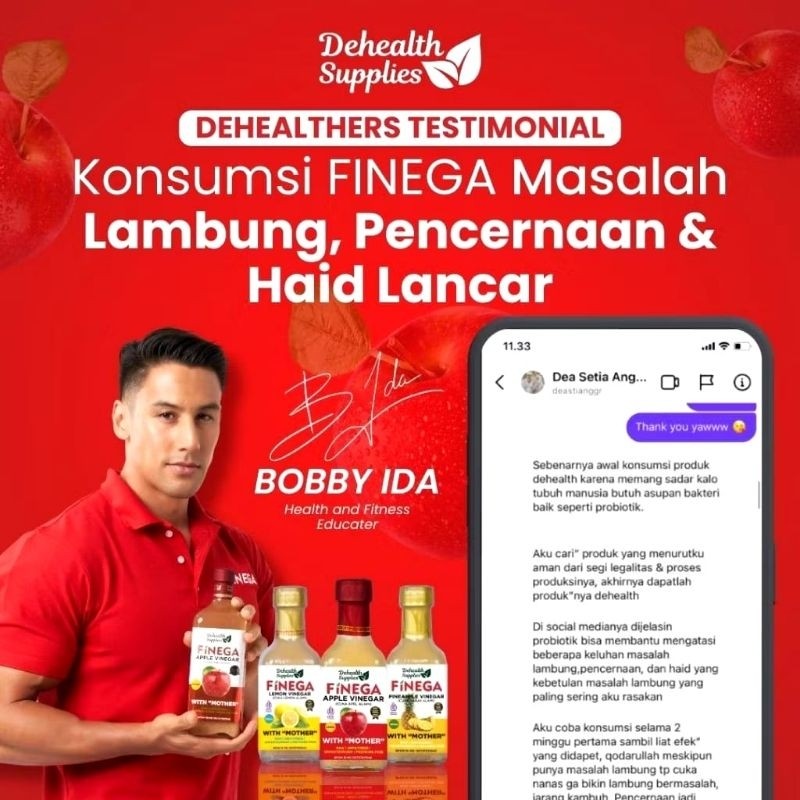 

JAMIN MURAH !!!Dehealth Supplies FINEGA VINEGA CUKA APEL 1L(1 Liter) KEMASAN BOTOL PLASTIK/VINEGA CUKA APEL 1 LITER(BISA LANGSUNG ORDER)