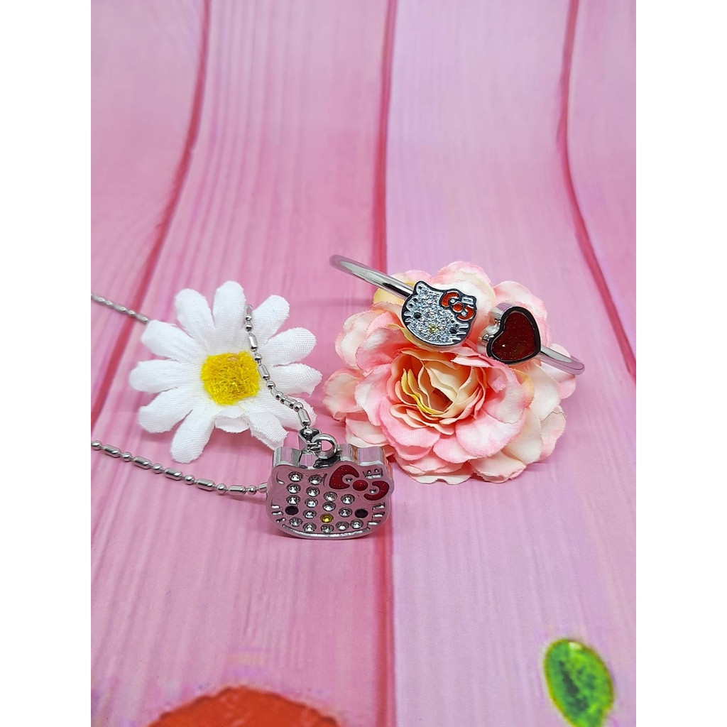 Kalung Kesehatan Quantum pendant Hello Kitty - Kalung Kesehatan Asli - GelangHello Kitty Anak Anak /