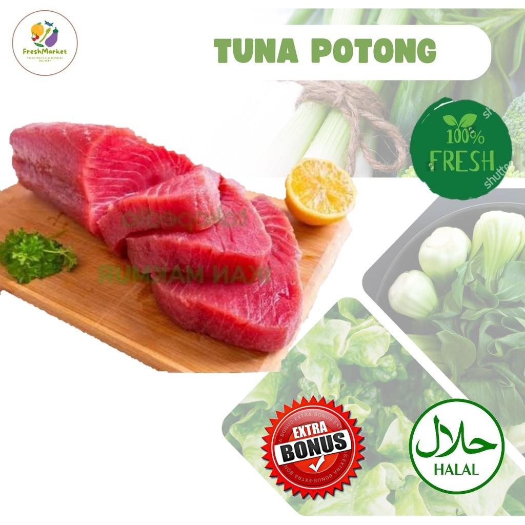 

Ikan Tuna Potong Daging Seafood 1kg Sayurinstant