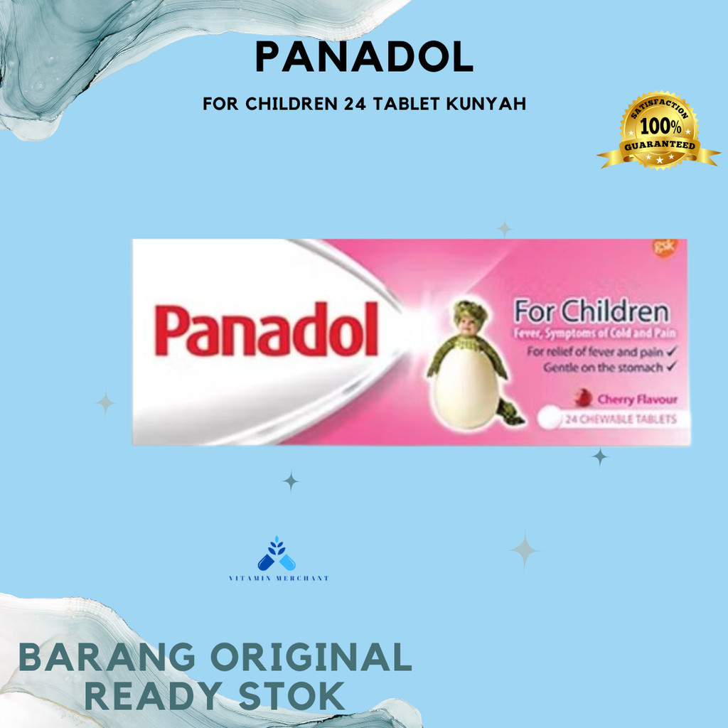 Panadol For Children 24 tablet Kunyah Singapore Obat Pereda Sakit Anak - w&w