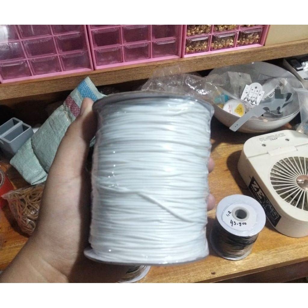 

Ready 1meter Tali Korea Putih 1ml //Jempol Store