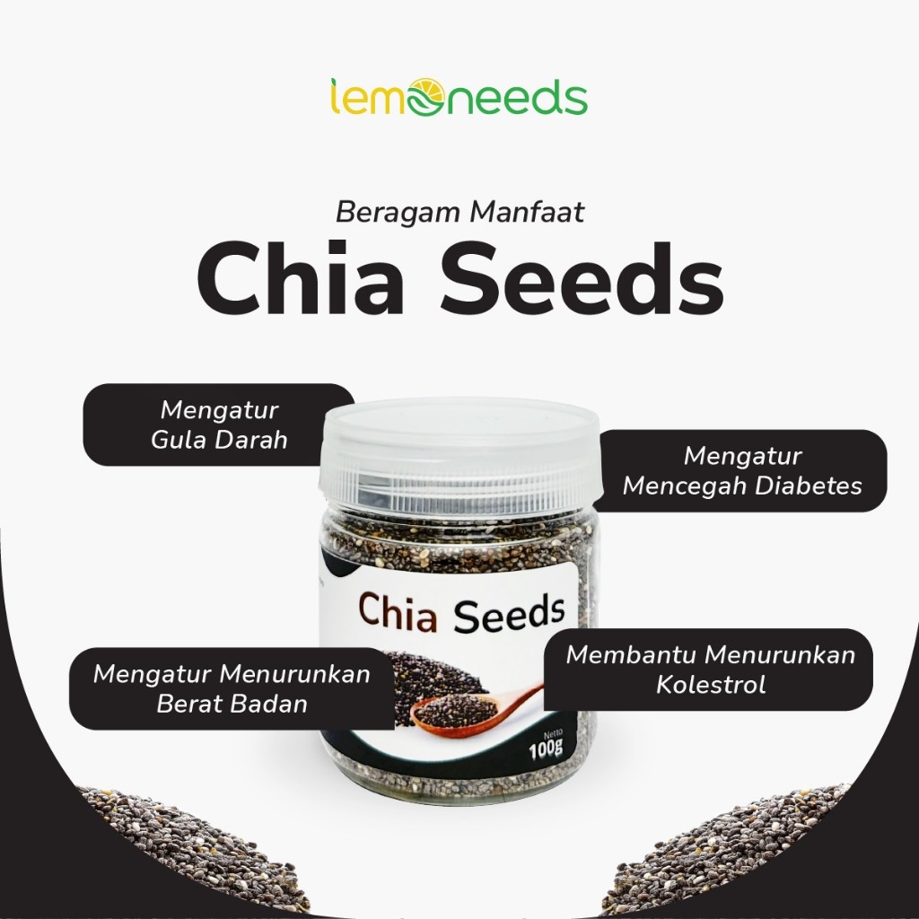 

ChiaSeed Organik kemasan 100gr dari lemoneeds
