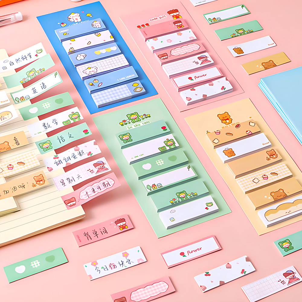 

Japanese Cute Index Tabs Sticky Notes Memo Pad Post Notepads Scrapbooking Stationery Bookmarks Book Markers Stickers Annotation