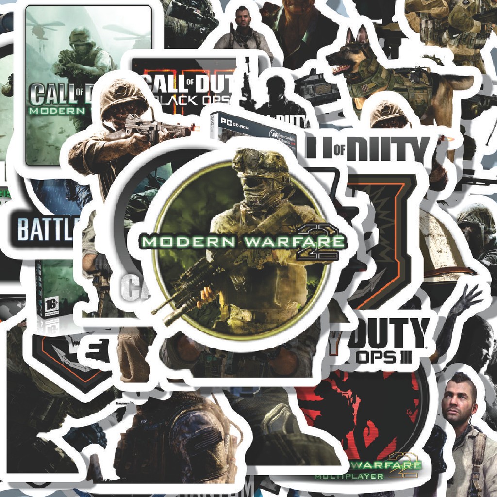 

100PCS Lucu Stiker Call Of Duty Series Game 2 Stiker Aesthetic Stiker Anti Air Stikers Berperekat Waterproof sticker decal buat Motor Helm Buku Journal Koper Casing HP Laptop Botol Minum Hadiah anak
