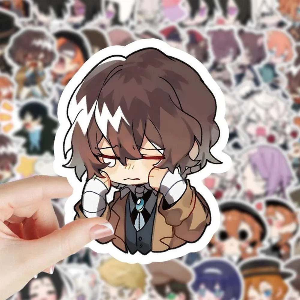 

10/30/60pcs Kawaii Bungou Stray Dogs Anime Stickers for Stationery Computer Helmet Cute Cartoon Decals Cool Kids DIY Sticker Toy