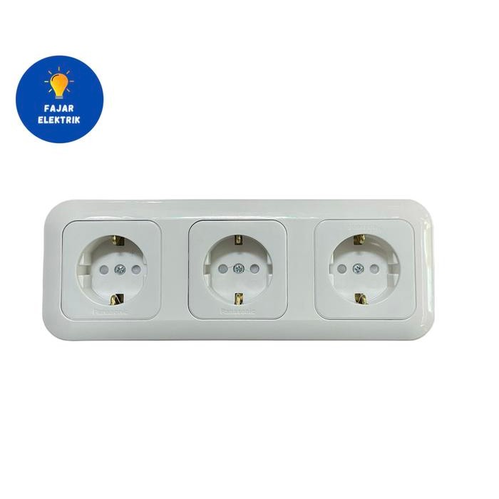 STOP KONTAK PANASONIC 3 GANG INBOW
