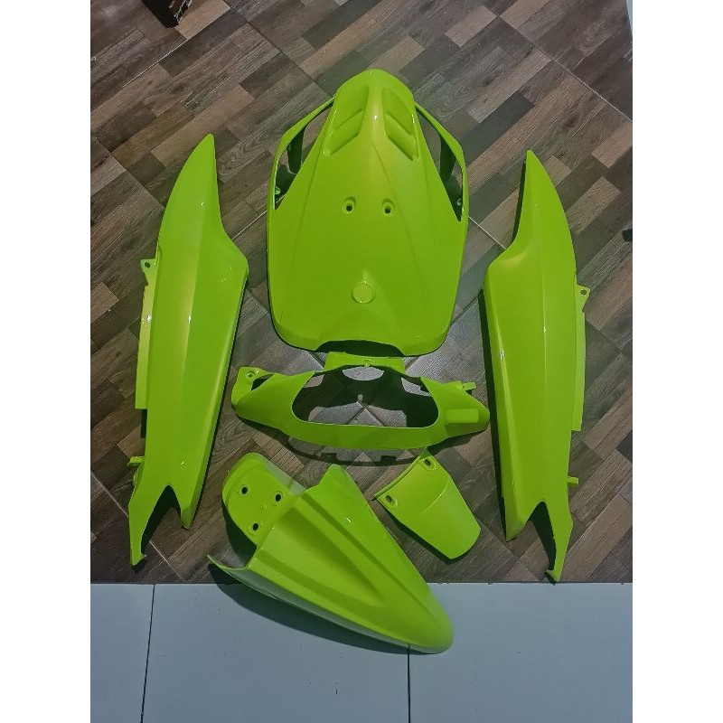 Body motor Mio sporty warna repaint hijau lemon