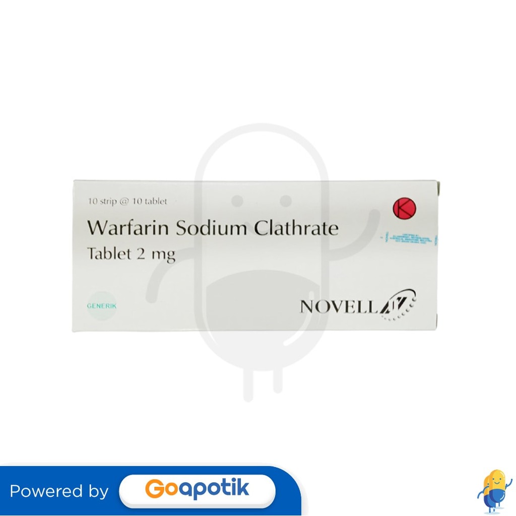 Warfarin Sodium Clathrate Novell 2 Mg Box 100 Tablet