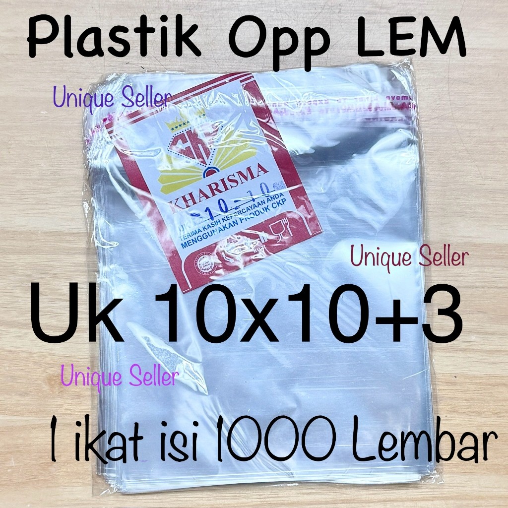[1ikat] Plastik Opp Roti Kerupuk (SEAL/LEM) 10x10 cm isi 1000 / Kantong Plastik Opp Kerupuk Seal 10x