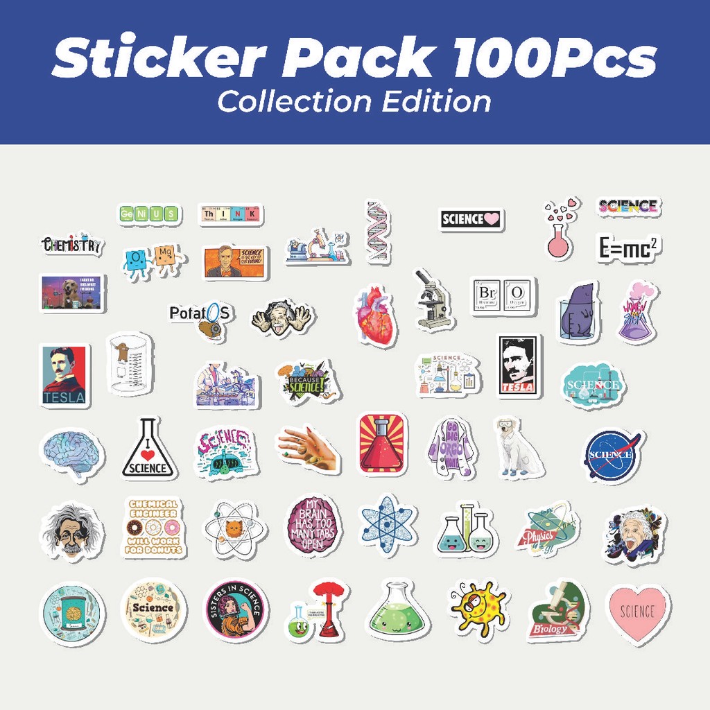 

Hot Stiker Science Art [Sains Seni] Lucu Anti Air Stikers Berperekat Waterproof Sticker Decal Buat Motor Helm Buku Journal Koper Casing HP Laptop Botol Minum