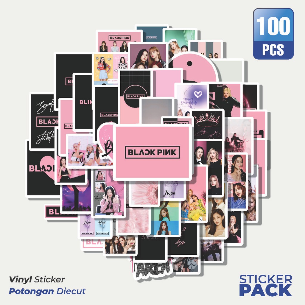 

Super Hemat! 100 PCS Stiker BlackPink Waterproof Aesthetic- Untuk Laptop, Motor, dan Helm - Paper Stationery Pack