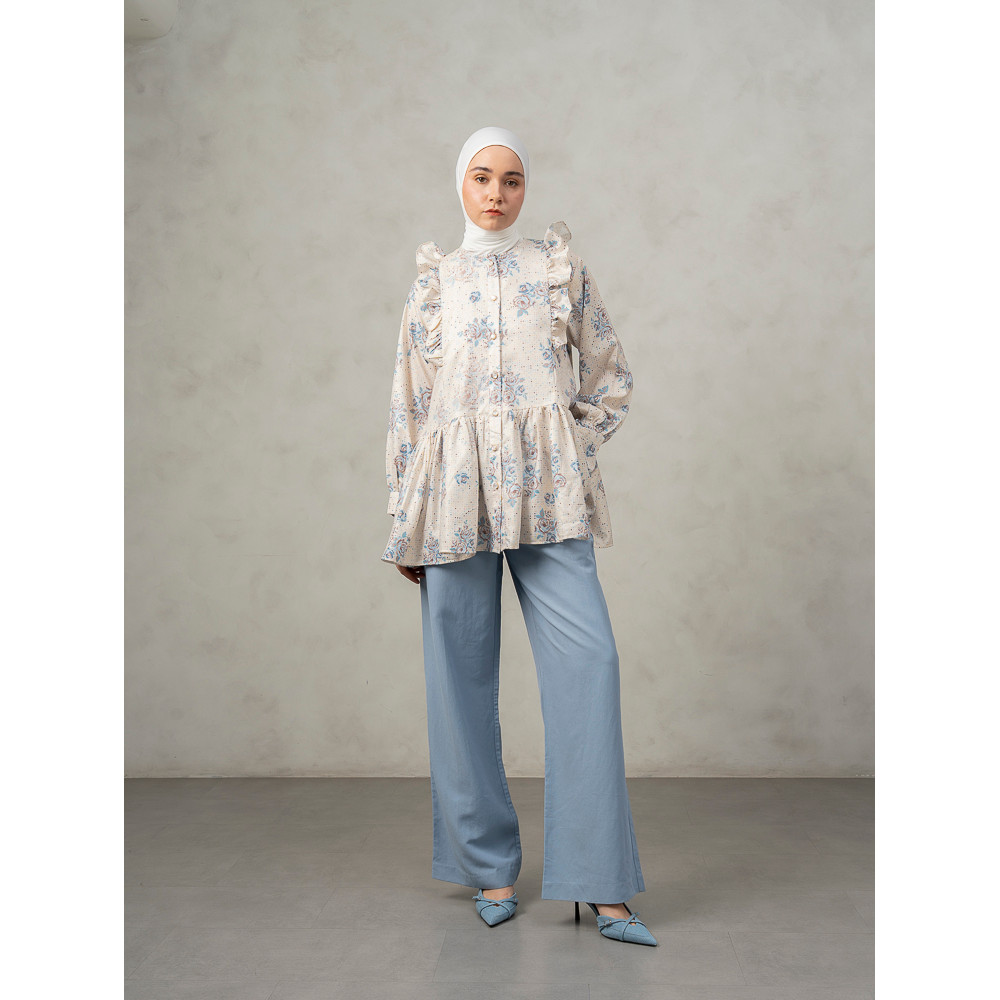 Aleza - Wilna Top Ivory - Atasan Kemeja Wanita