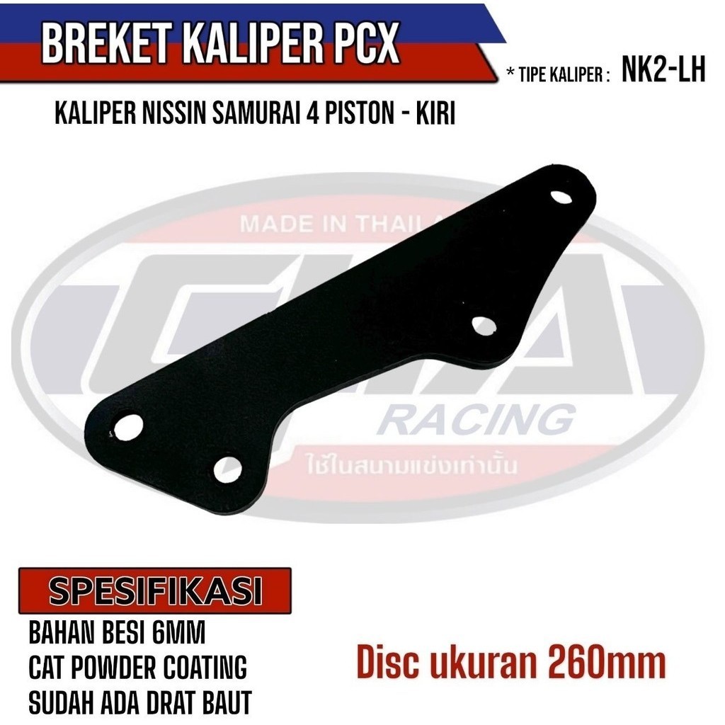 Breket Kaliper PCX Dan ADV Kaliper NISSIN SAMURAI 4 Piston Kiri NK2-LH