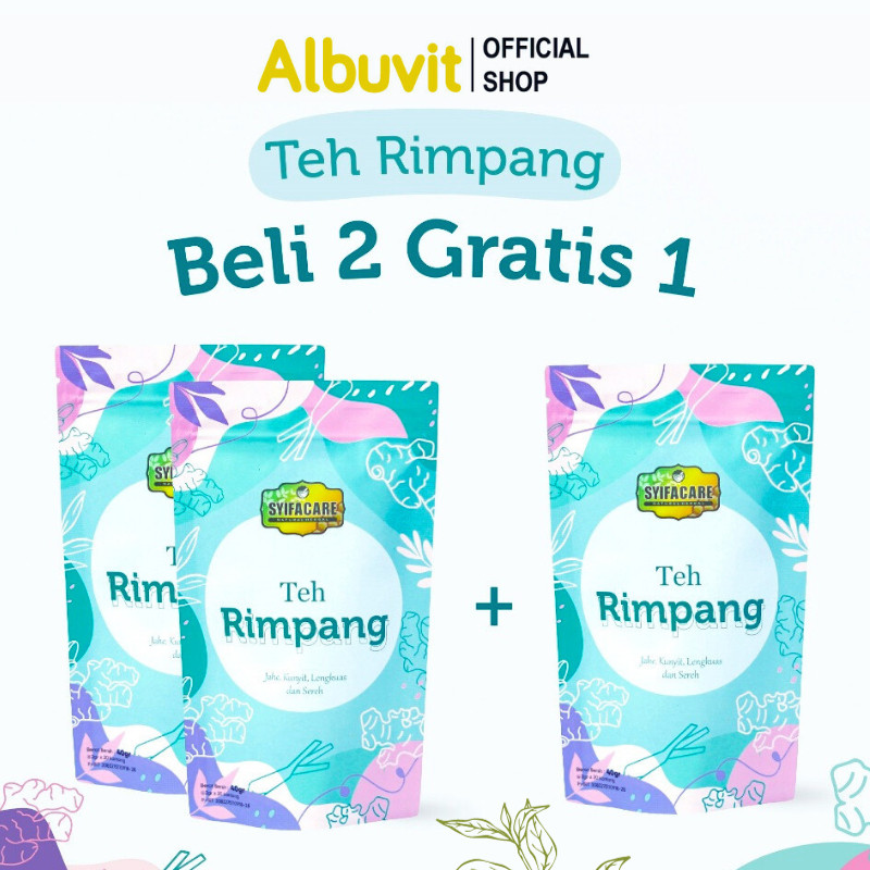 

BELI 2 GRATIS 1 Teh Rimpang Syifacare - Teh Celup Rempah Rimpang 100% Herbal Bahan Alami