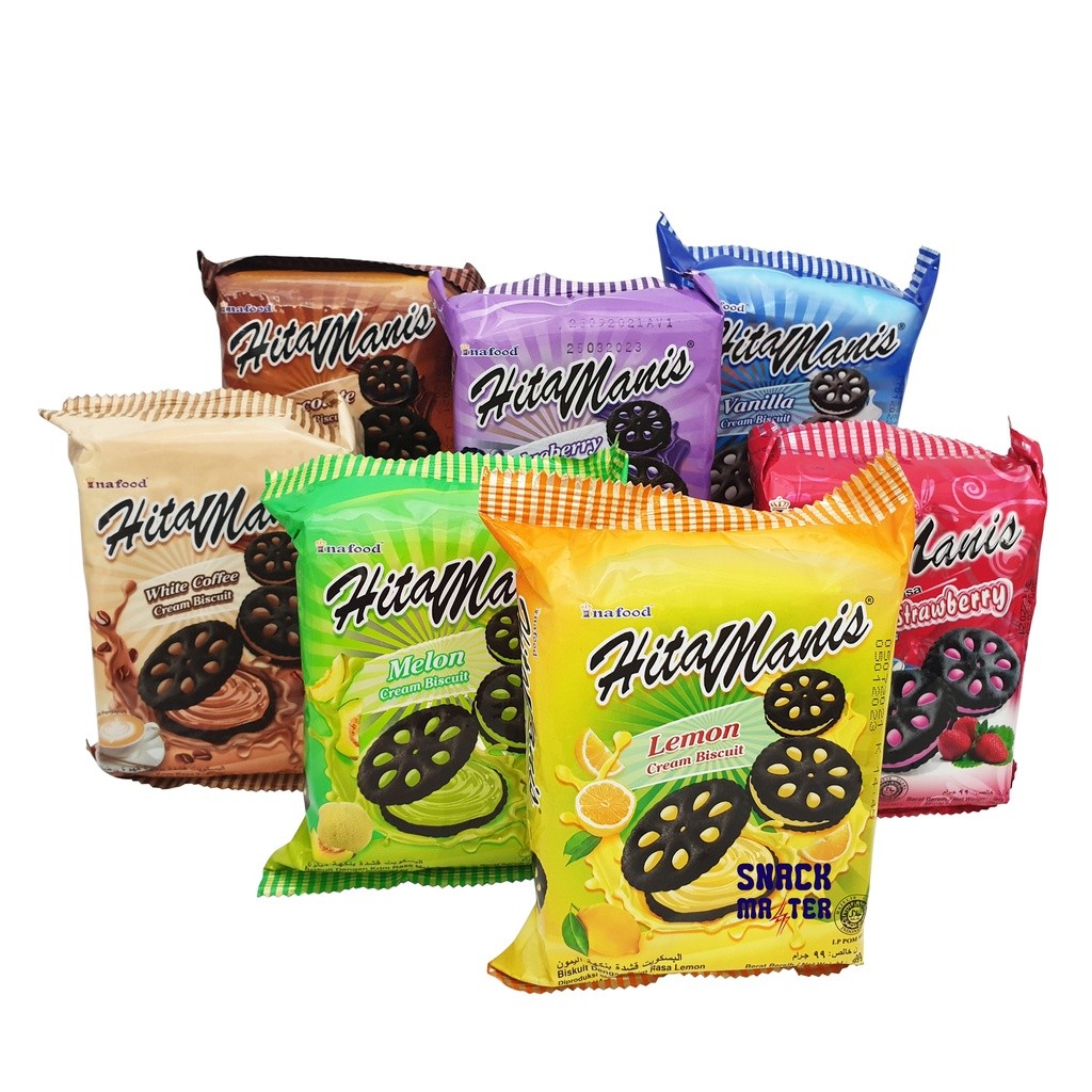 

terbaru Inafood Hitam Manis / Goodbis Cream Biskuit - Netto 82 gr
