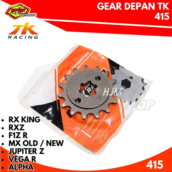 Terlaris Gear Depan TK 415 Rx King - Fiz R - Jupiter Z - MX Lama - MX New - Vega R - Vega ZR Ukuran 