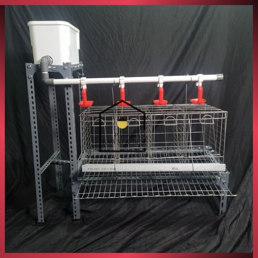 GUNAD Full Set Kandang Baterai Ayam Petelur 4 Kamar 4 Ayam + 2 Kamar 4 Ayam Galvanis 3mm Anti Karat 