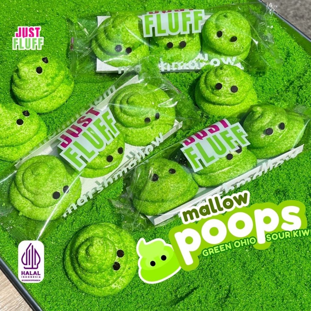

MARSHMALLOW POOPS GREEN OHIO SOUR KIWI JUSTFLUFF [HALAL] [3 PCS]