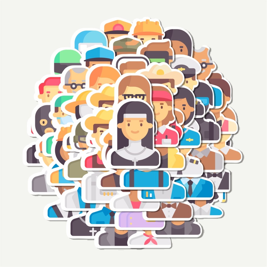 

Sticker Pack Stiker Avatar Pekerjaan dan Profesi | Sticker TUMBLR | Stiker LAPTOP KOPER HELM