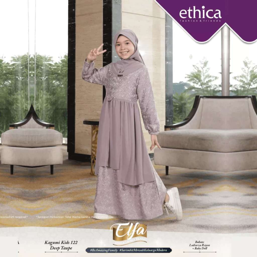 ETHICA GAMIS ANAK KAGUMI KIDS 122 DEEP TAUPE