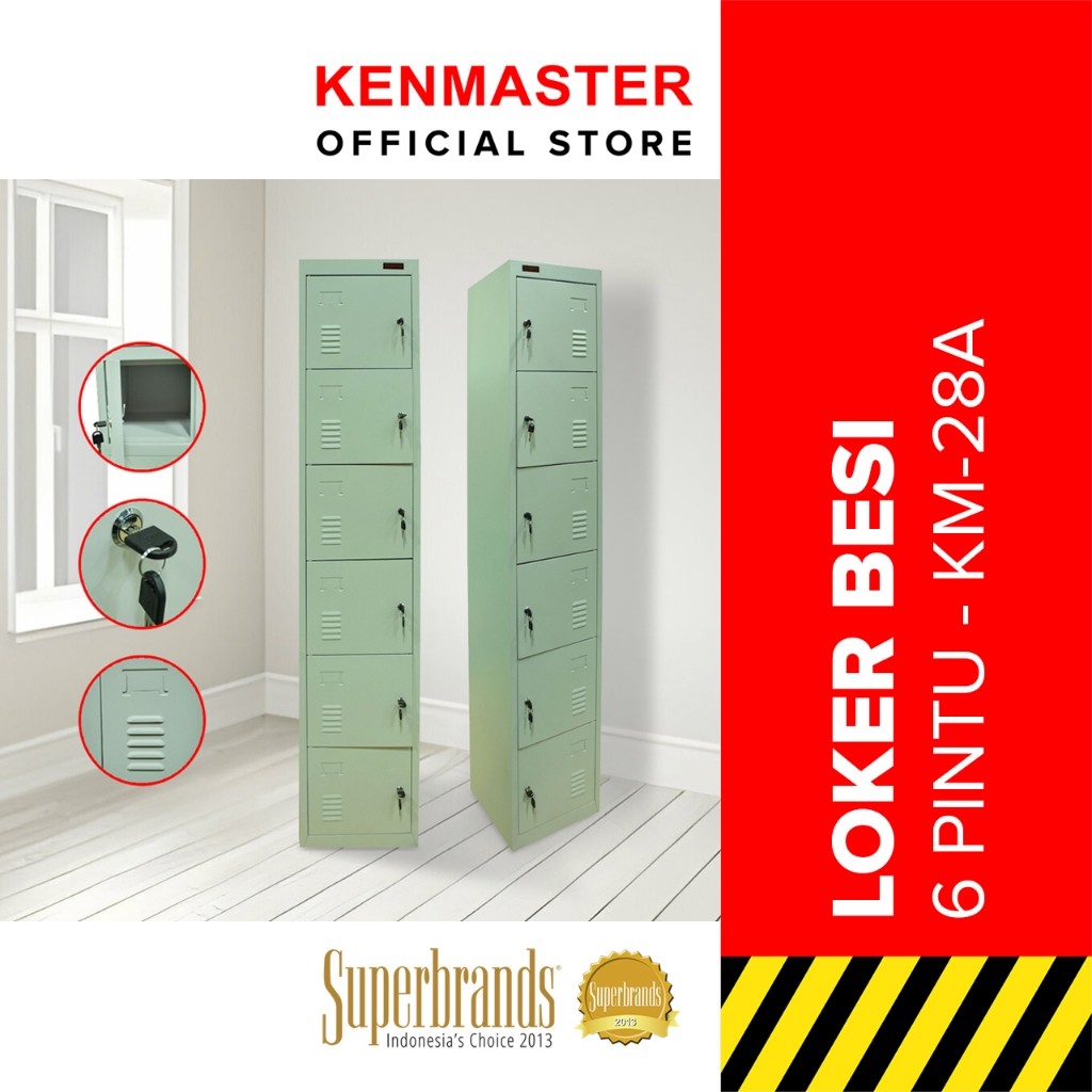 Loker Besi / Lemari Loker / Loker 6 Pintu / Loker Besi 6 Pintu / Loker Kenmaster
