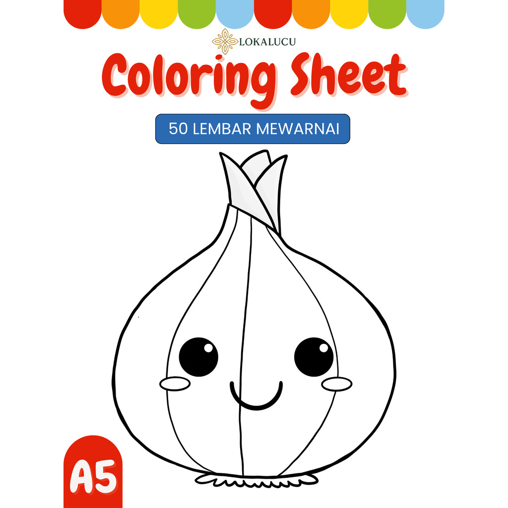 

[Whispers] 50 Lembar Mewarnai Anak Lucu Gambar Edukatif & Seru HVS Tebal A5