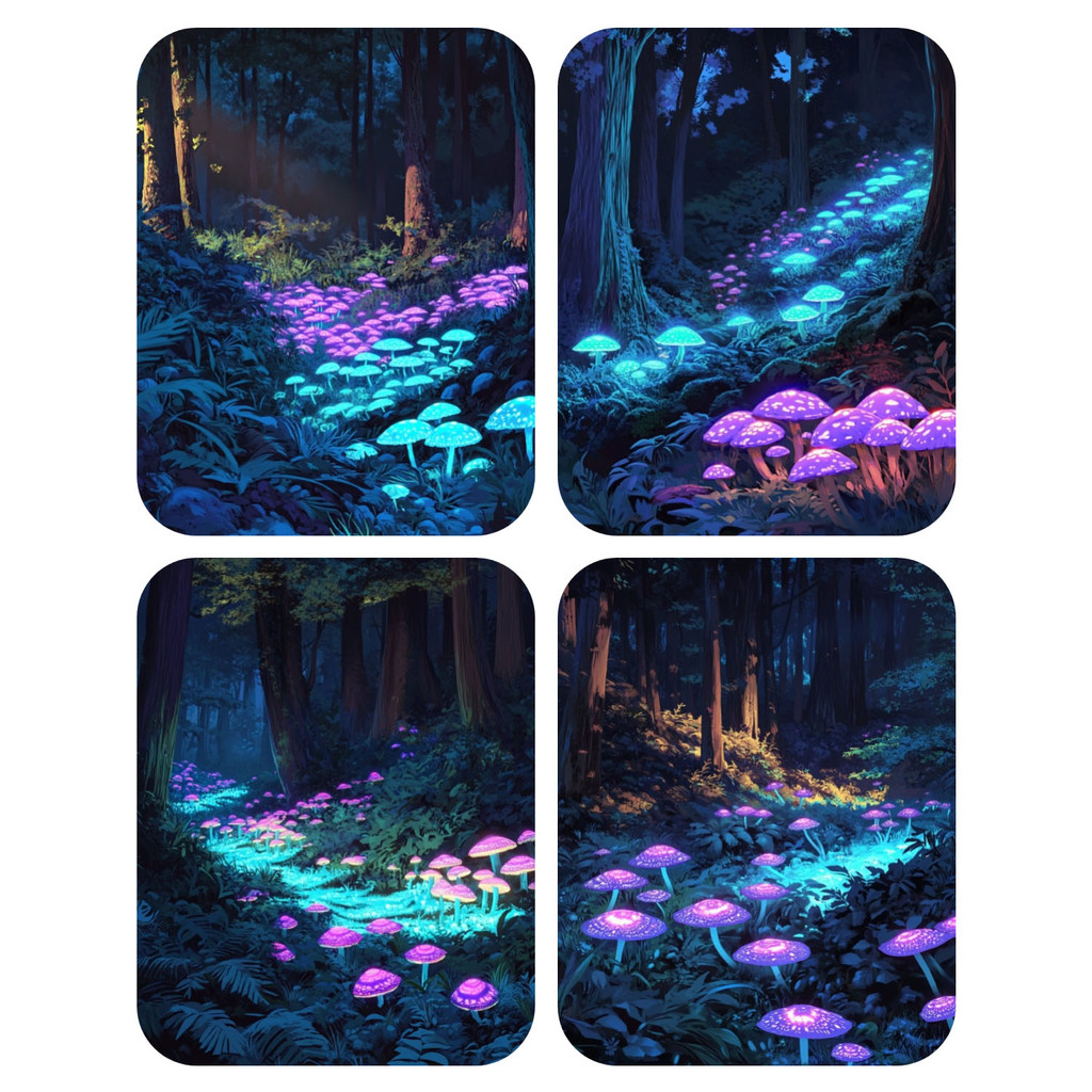 

Hand Painted Glowing Mushrooms Landscape Acrylic Painting by Numbers DIY Canvas Art Home Decoration Surprise Gift Kit