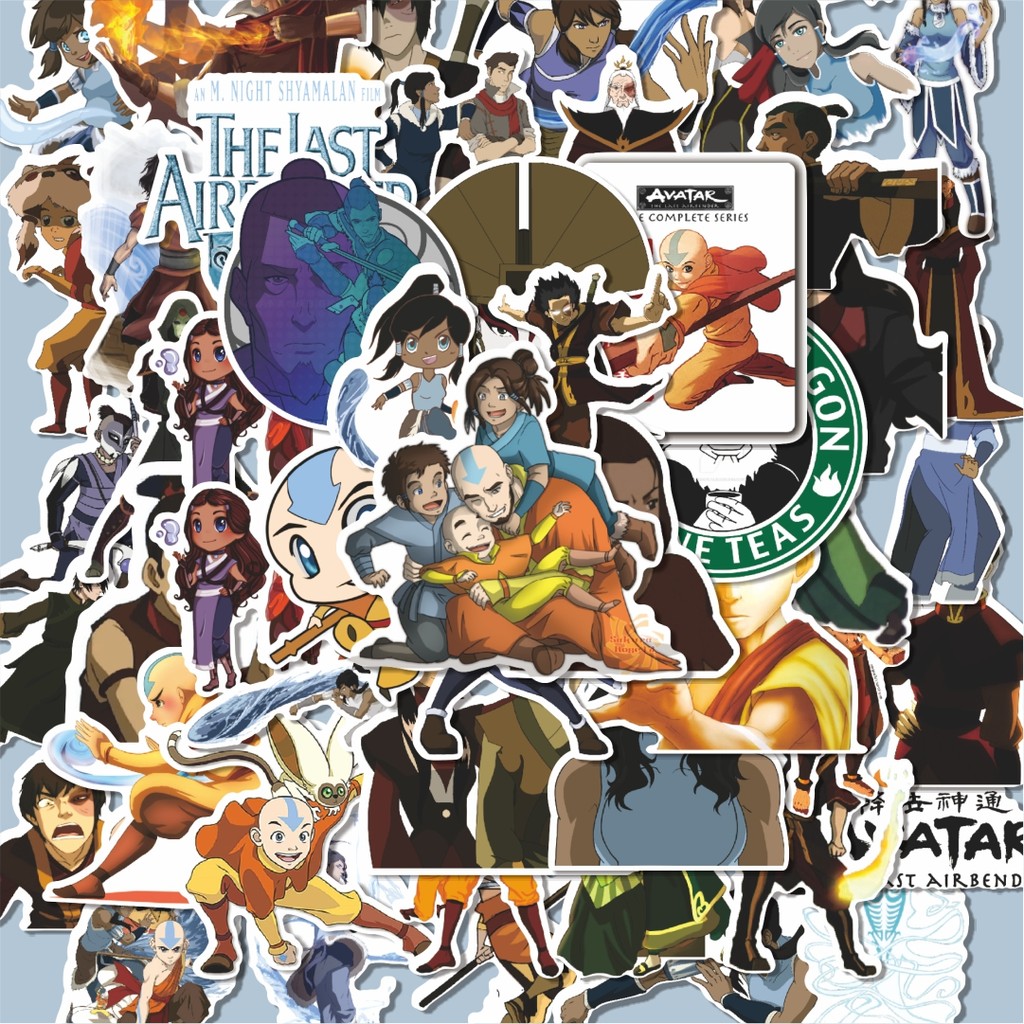 

100PCS Lucu Stiker Nickelodeon Series Avatar Bender Character Mix 3 Stiker Aesthetic Stiker Anti Air Stikers Berperekat Waterproof sticker decal buat Motor Helm Buku Journal Koper Casing HP Laptop Botol Minum Hadiah anak