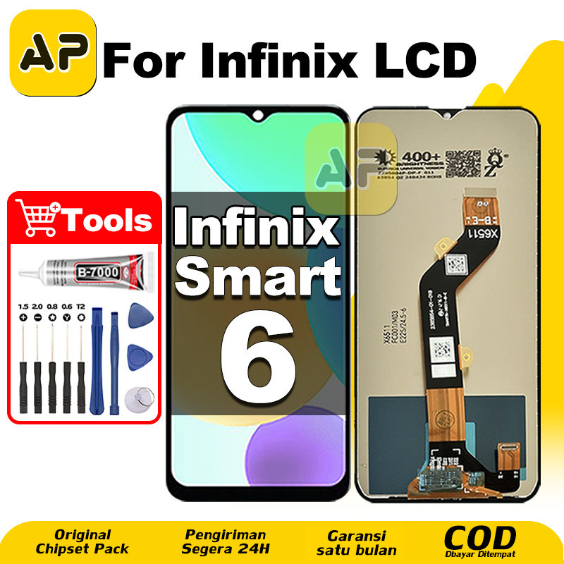 LCD Infinix Smart 6 hp Layar Sentuh Fullset Glass Touchscreen Digitizer COD