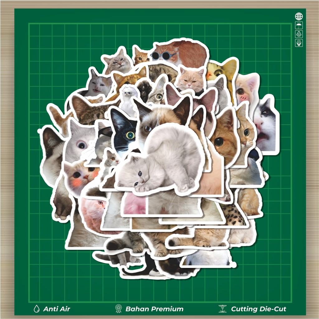 

HOT 50 PCS STIKER Stiker Funny Cats Emoji Series [Seri Emoji Kucing Lucu] Stiker Fashion Cars Decal Dingin Kartu Album Custom Vinyl Anti Air- Sticker Aesthetic Buku Journal Koper Casing HP Tablet Laptop Helm Motor Botol Minum
