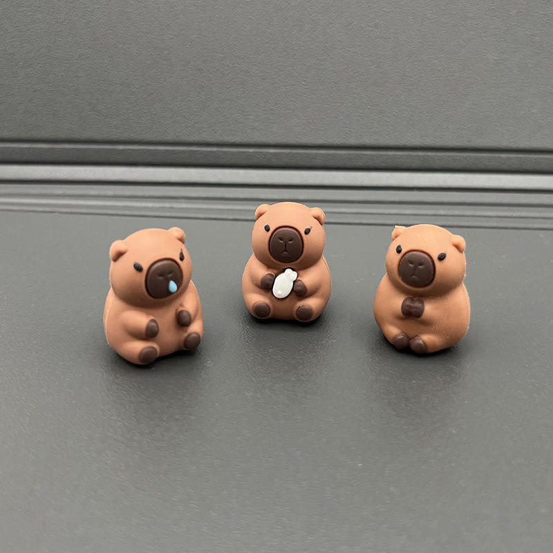 

10PCS Cartoon Cute Capybara Pencil Cap Silicone Pen Topper Covers For Kids Cute Pencil Extender Stationery School Supplies