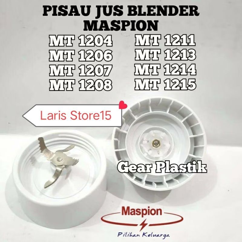 Monting Pisau Jus Blender MASPION GEAR PLASTIK MT 1204 1206 1213 1214 1215 DLL