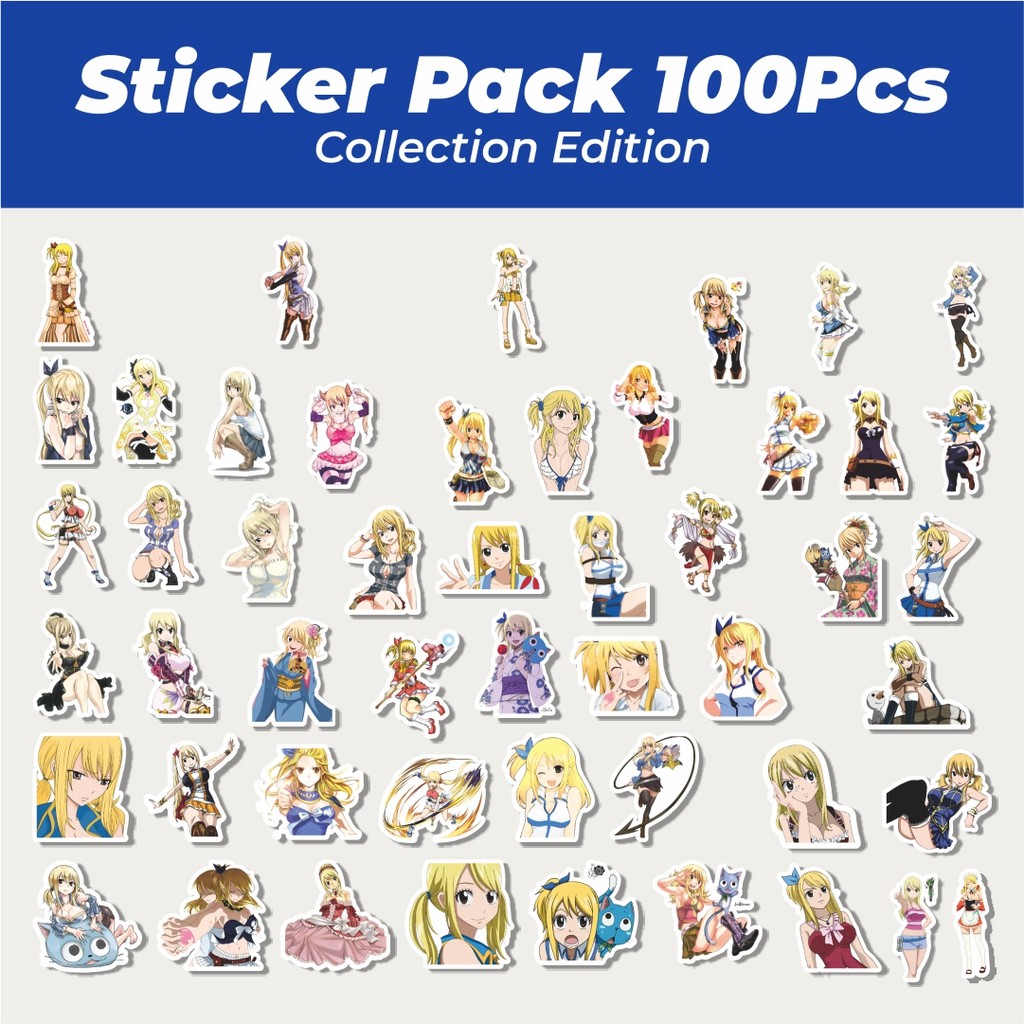 

Hot Stiker Anime Series Fairy Tail Character Lucy Heartfilia Lucu Anti Air Stikers Berperekat Waterproof Sticker Decal Buat Motor Helm Buku Journal Koper Casing HP Laptop Botol Minum