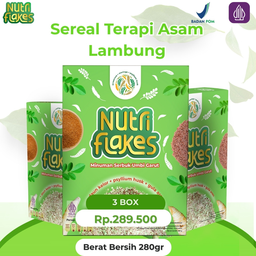 

Nutriflakes Paket 3 Box Sereal Terapi Asam Lambung