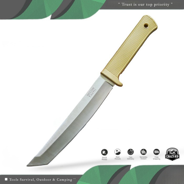 BISA COD PISAU SURVIVAL TANTO RECON OUTDOOR DAPUR - COKLAT
