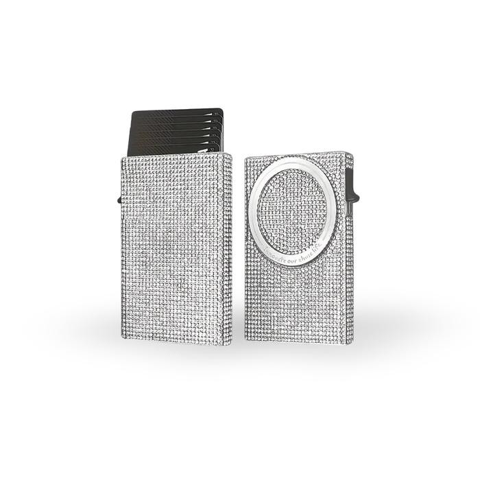 

PROMO AKSESORIES~[Terjangkau] Wekoi Magnetic Smart Card Holder Magsafe Leather Pop Up Card Case Wallet - Silver