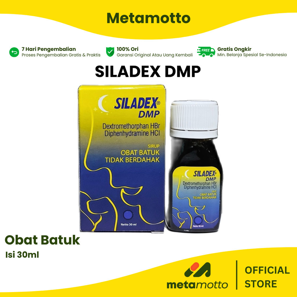 Siladex Kuning DMP - Sirup Batuk Tidak Berdahak - Metamotto Marelan