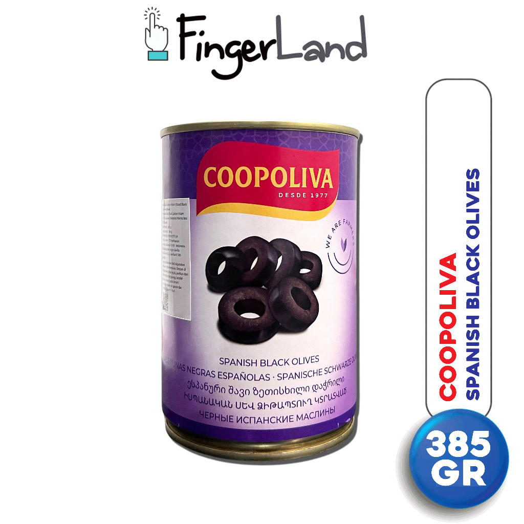 

COOPOLIVA Spanish Black Olives - S 385 gram Buah Zaitun Kaleng