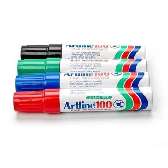 

Spidol Artline 100 waterproof extra large. - Hitam